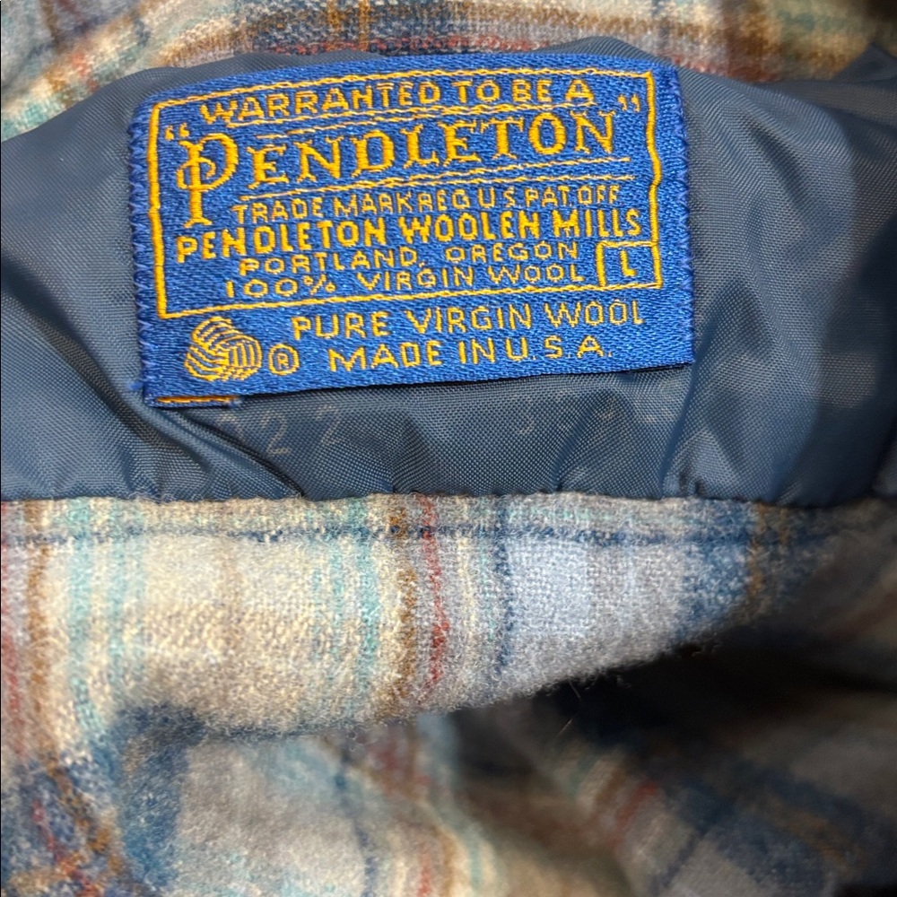 Vtg Pendleton Button Down Shirt Loop Collar 60’s! - image 8